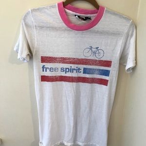 70s Vintage Free Spirit Bicycle brand T-Shirt